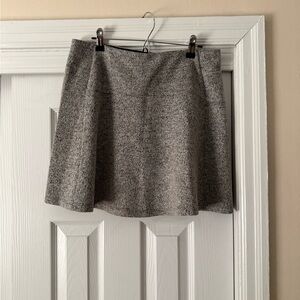 LOFT Heathered Gray Mini Skirt